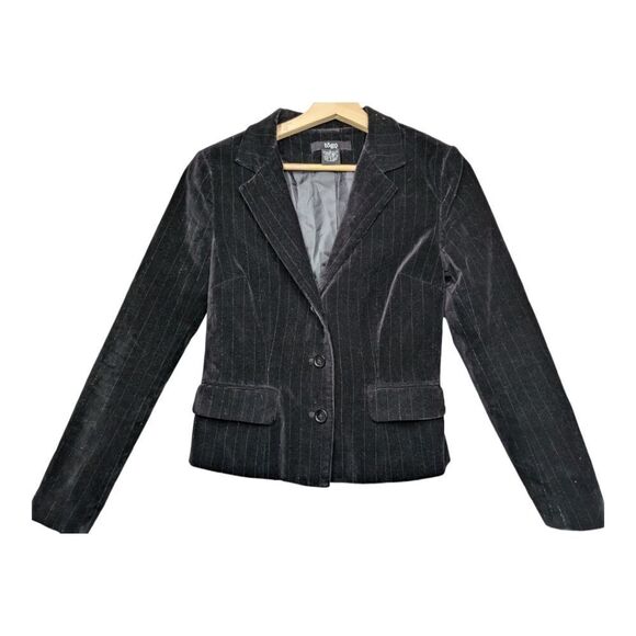 TOGo Black Pinstripe Velvet blazer size s - Picture 5 of 6